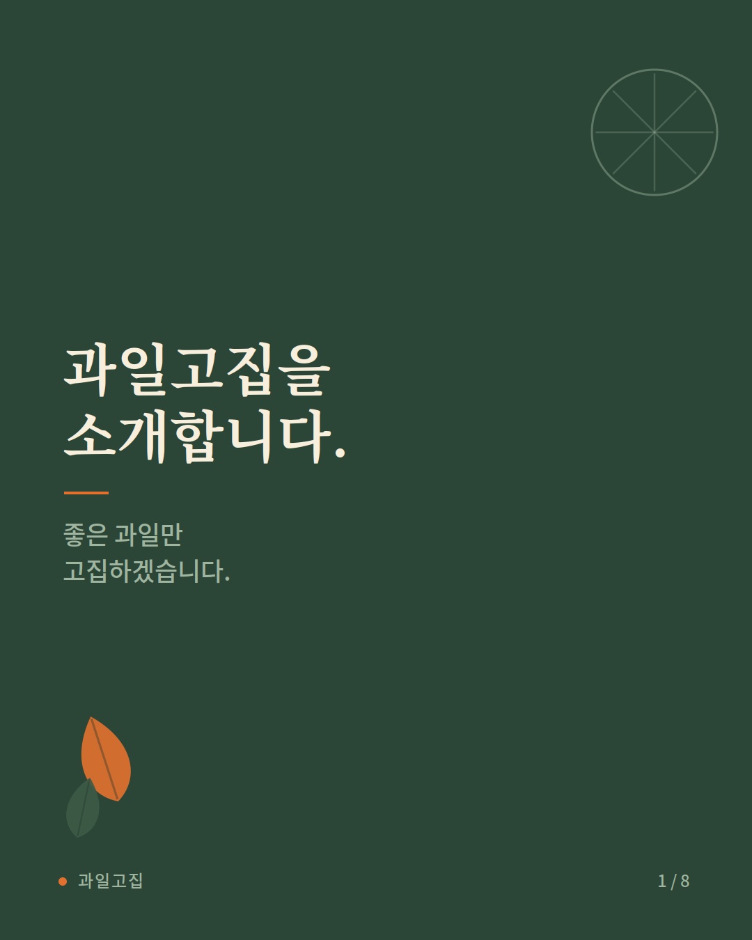 과일고집 브랜드 이야기